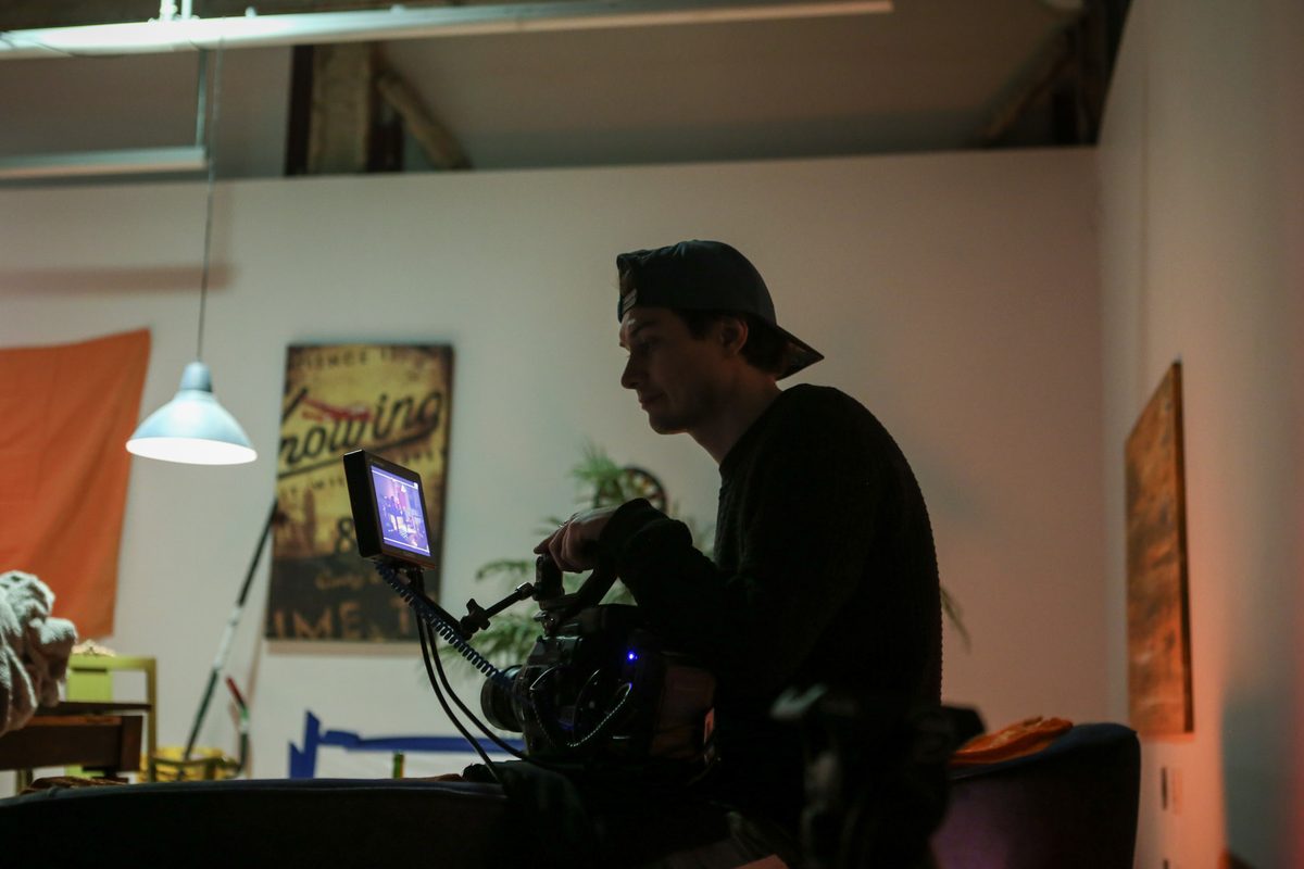 Student at work in the studio